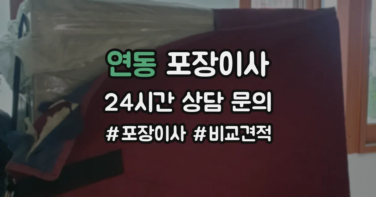 연동 포장이사