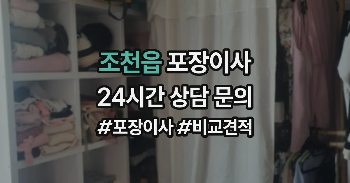조천읍 포장이사