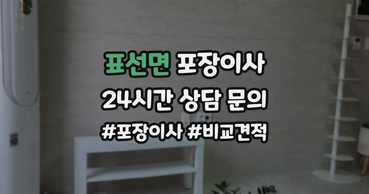 표선면 포장이사