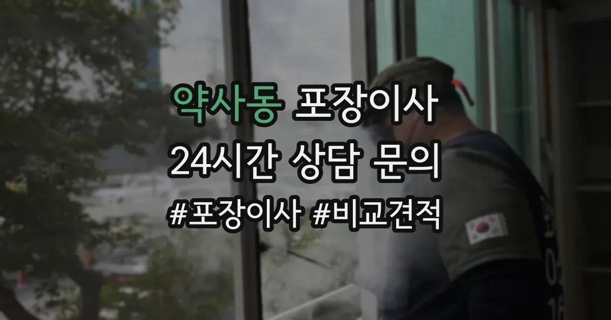 약사동 포장이사