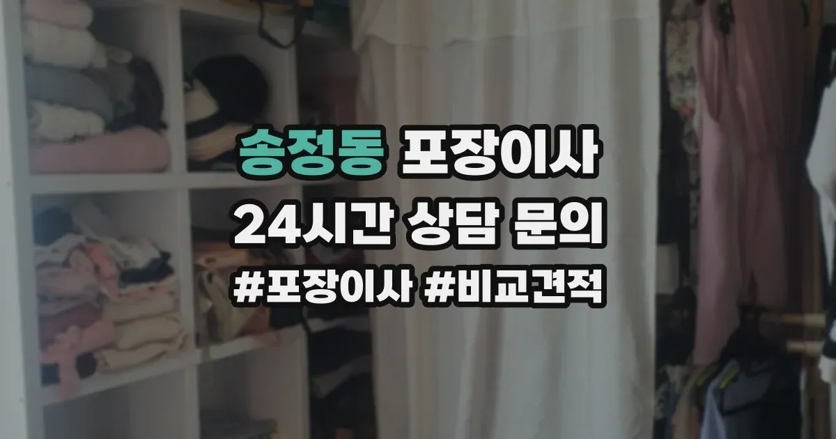 송정동 포장이사