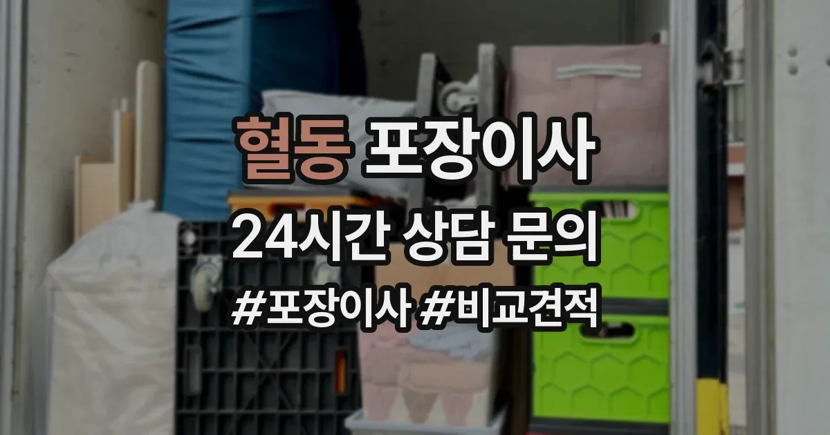 혈동 포장이사