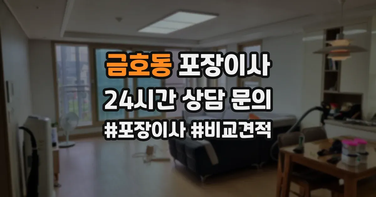 금호동 포장이사