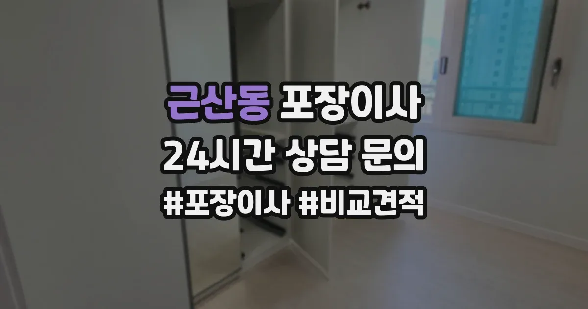 근산동 포장이사