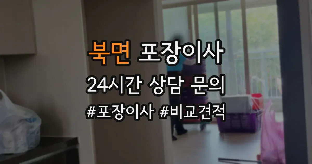 북면 포장이사