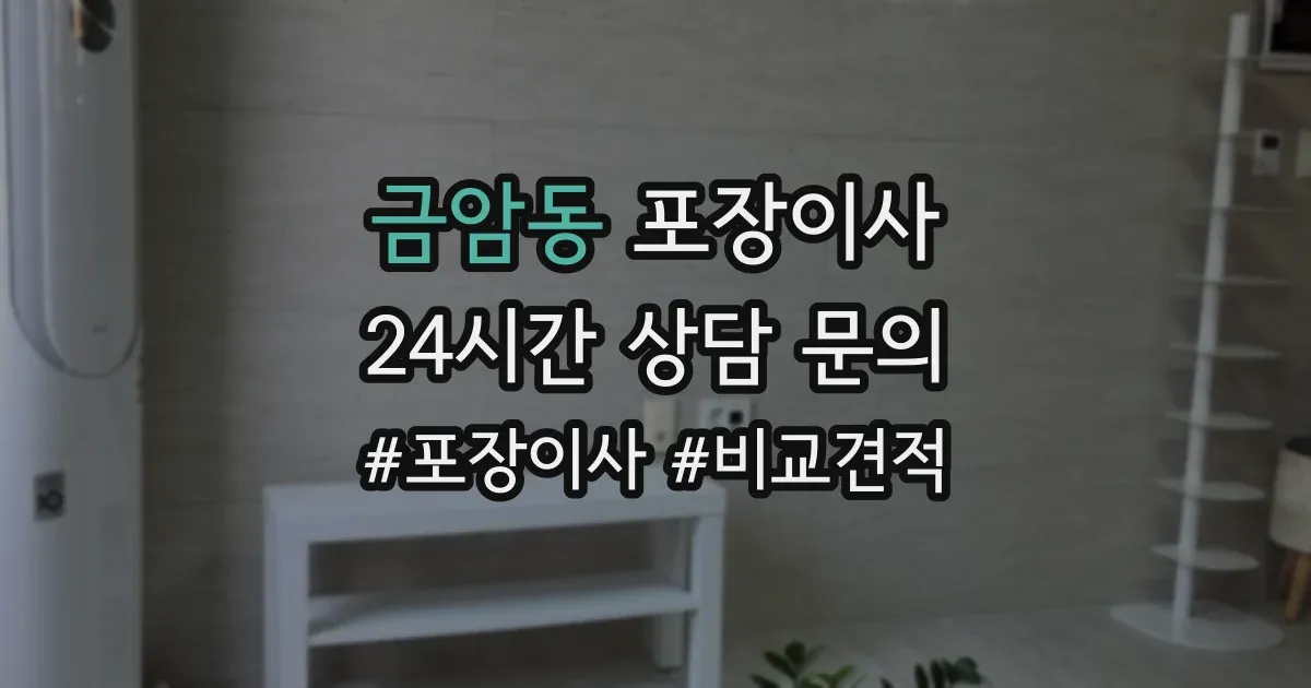 금암동 포장이사