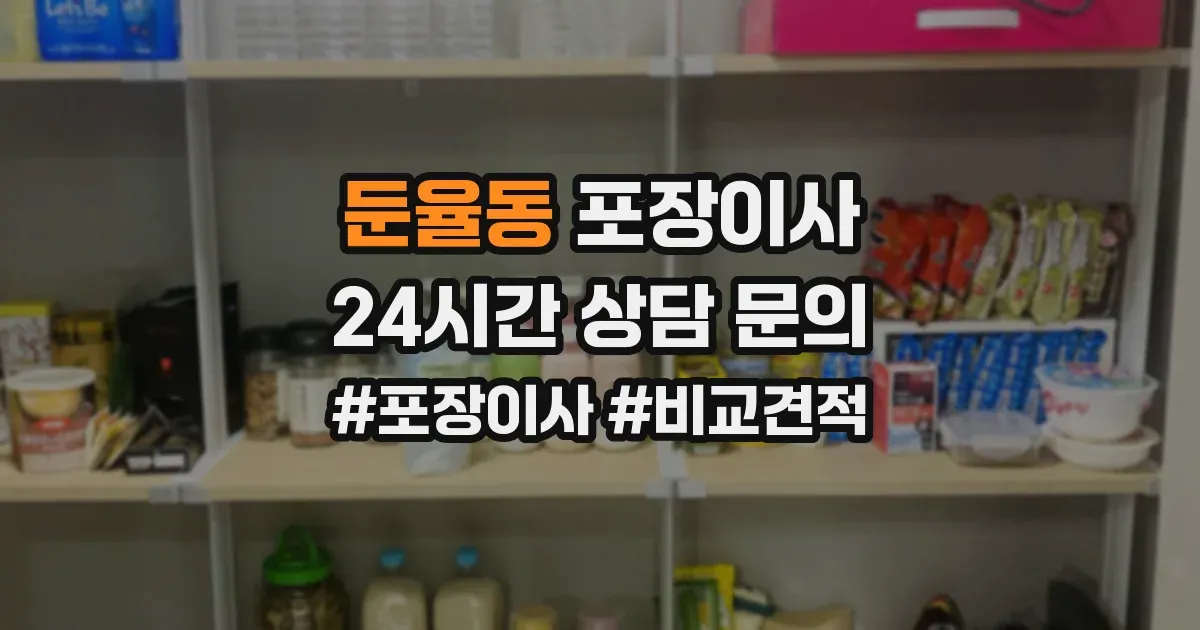 둔율동 포장이사