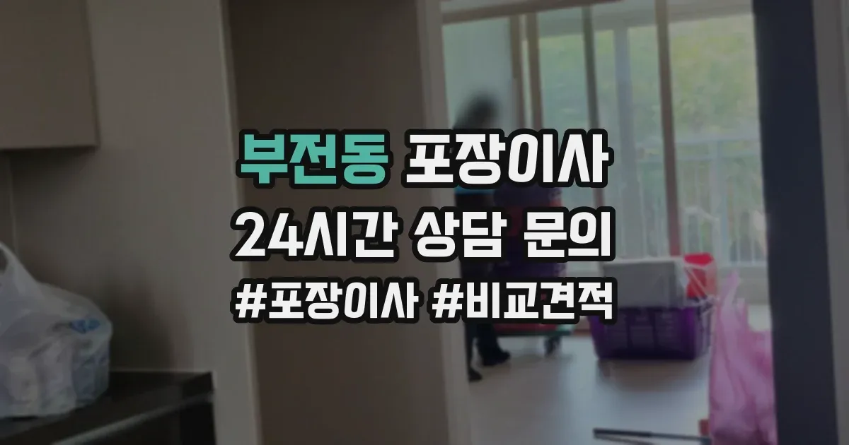 부전동 포장이사