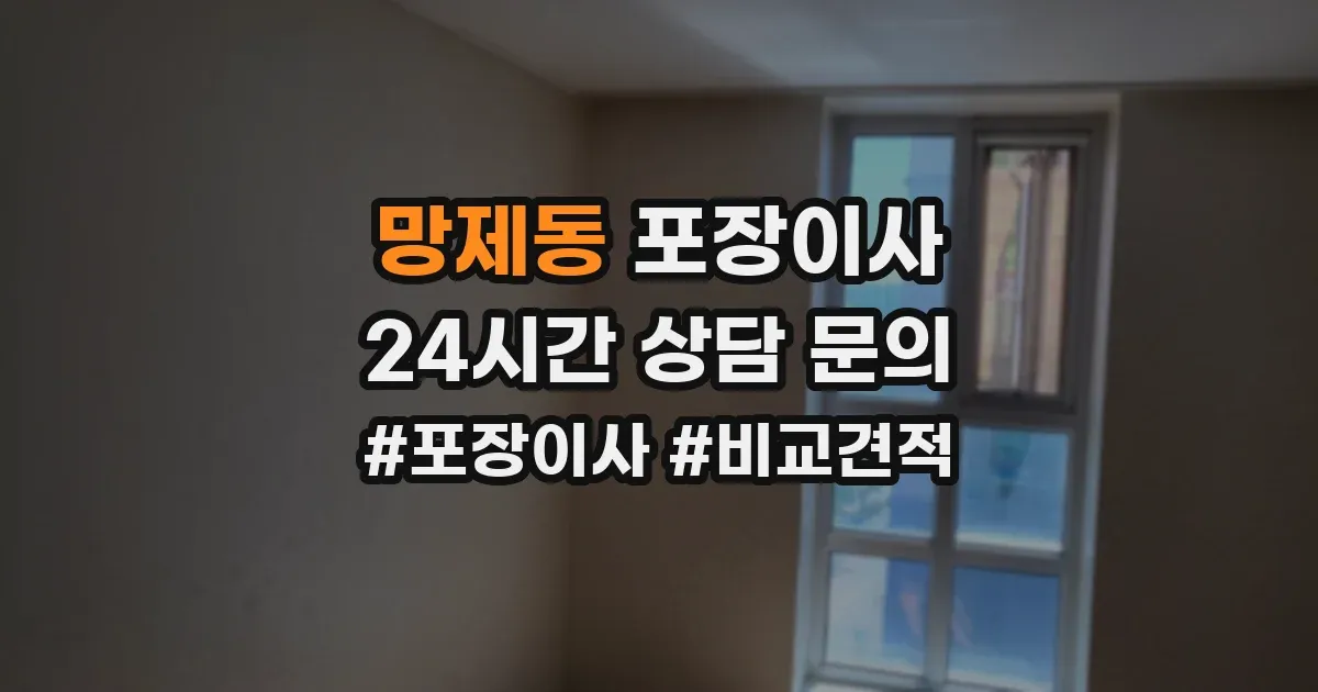 망제동 포장이사