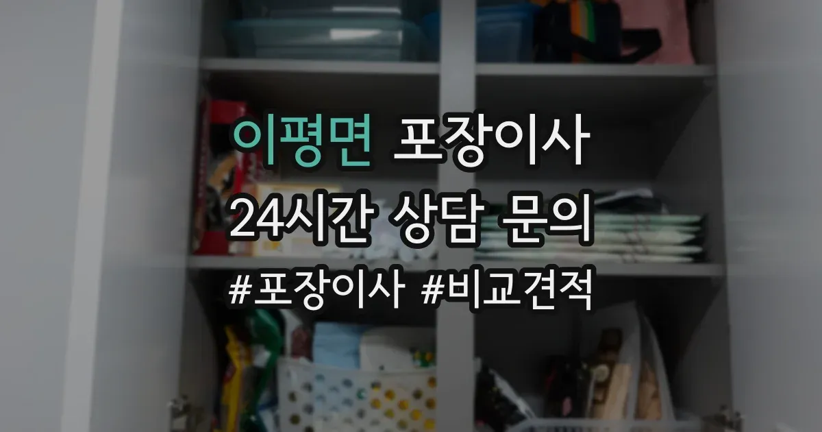 이평면 포장이사
