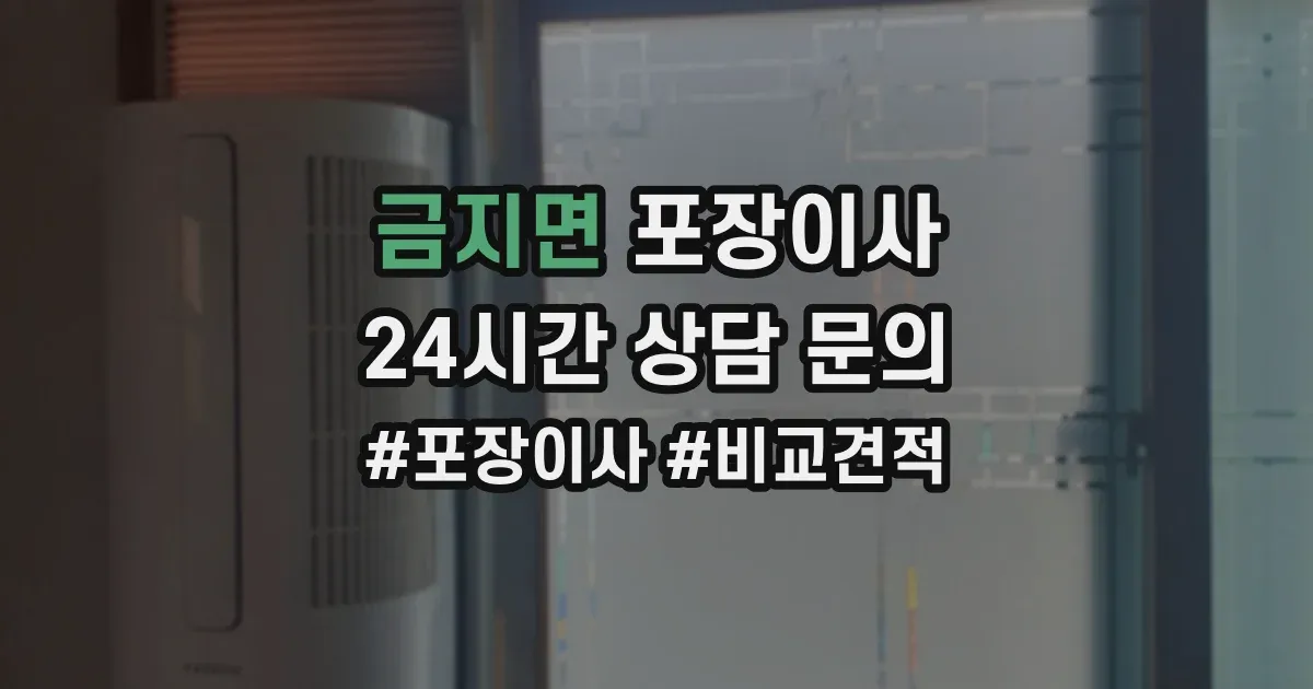 금지면 포장이사