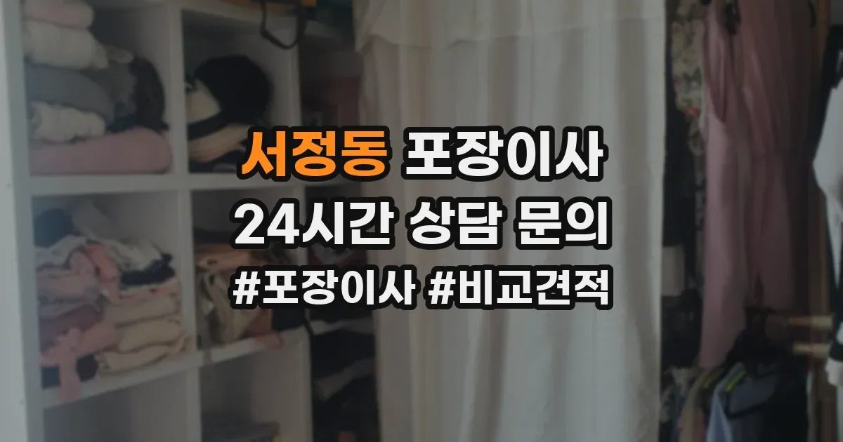 서정동 포장이사