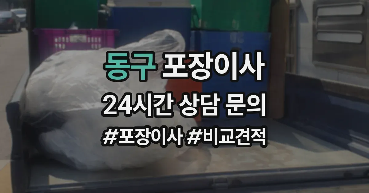 동구 포장이사