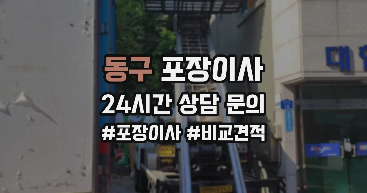 동구 포장이사