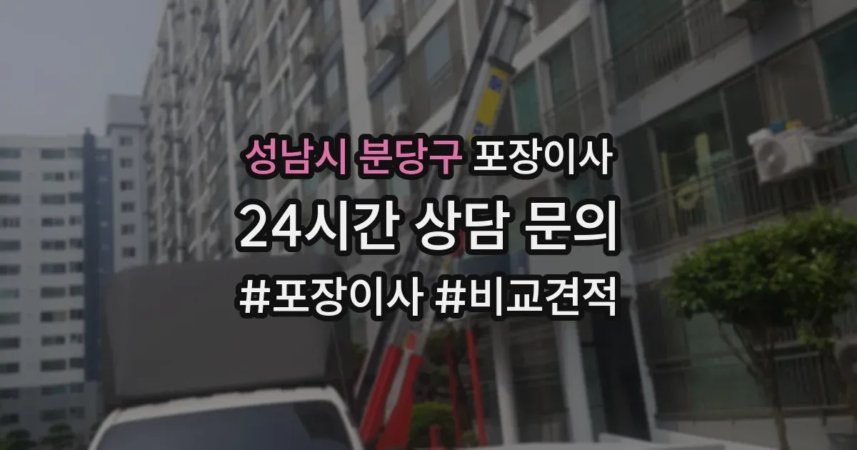 성남시 분당구 포장이사