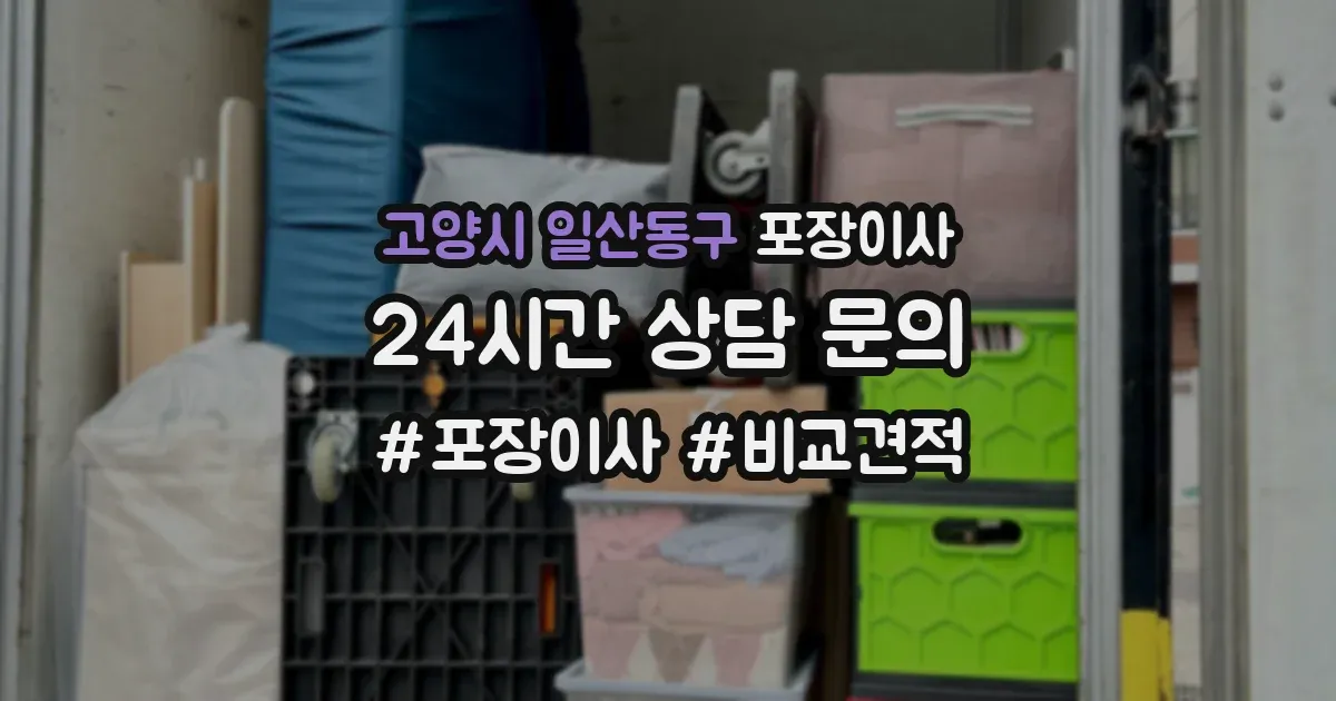 고양시 일산동구 포장이사