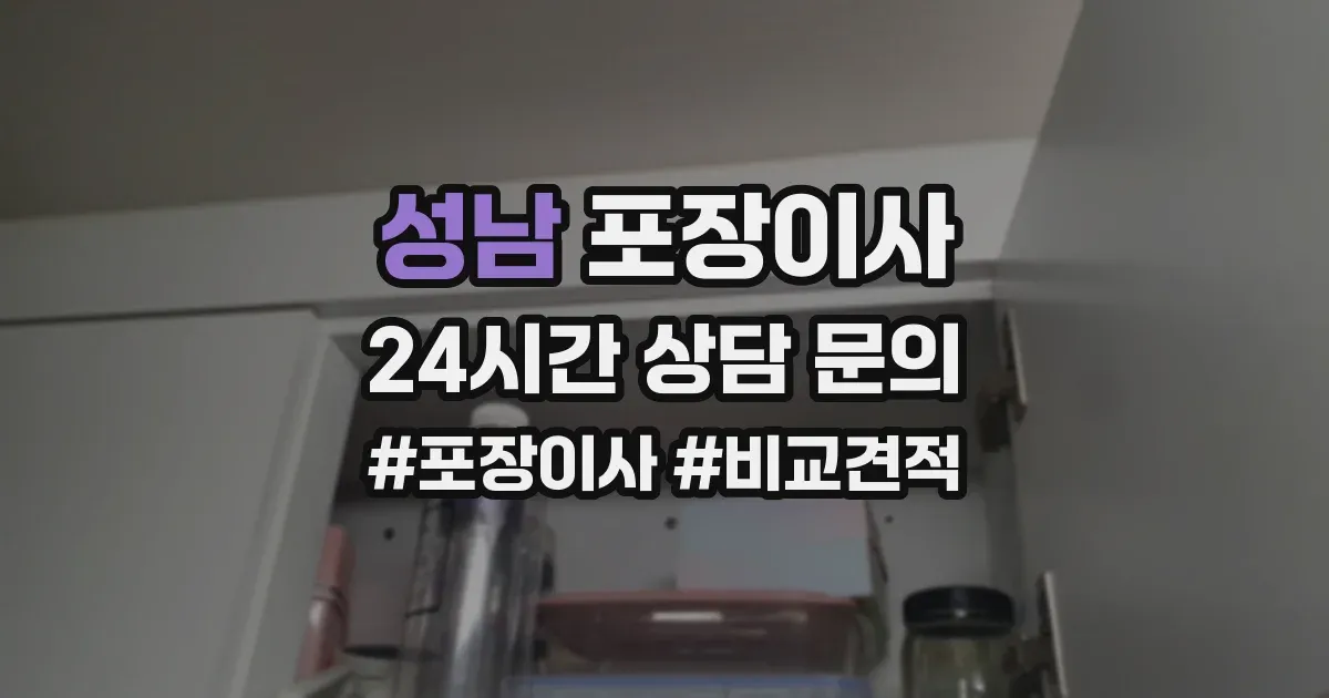 성남 포장이사