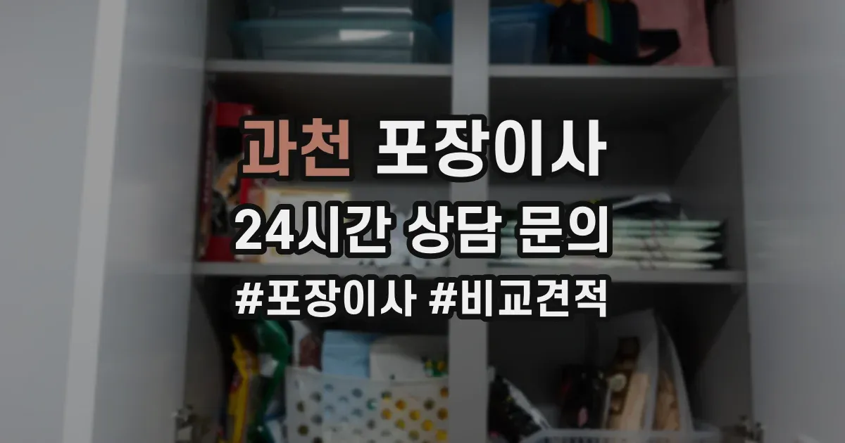 과천 포장이사