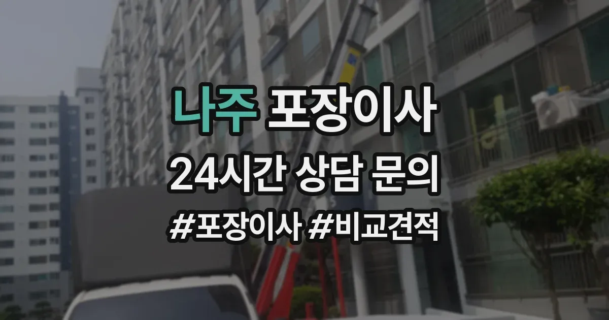 나주 포장이사