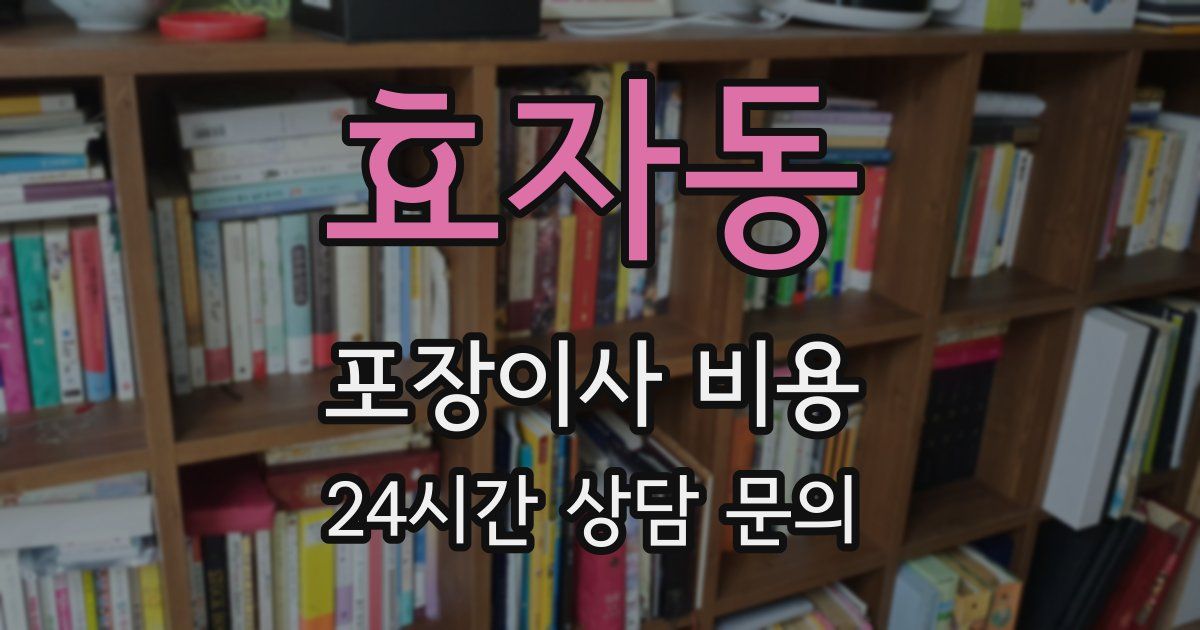 효자동 포장이사 비용