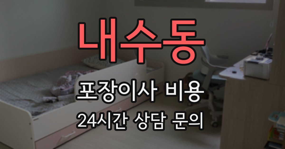 내수동 포장이사 비용