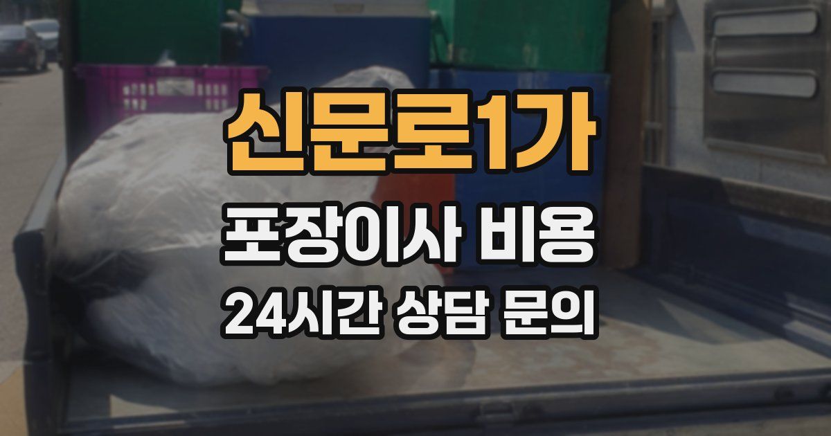 신문로1가 포장이사 비용