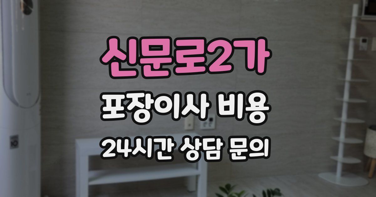 신문로2가 포장이사 비용