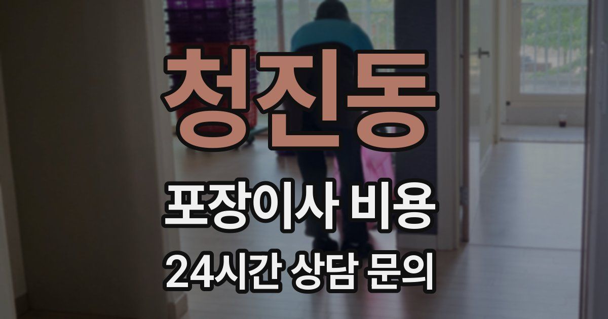 청진동 포장이사 비용