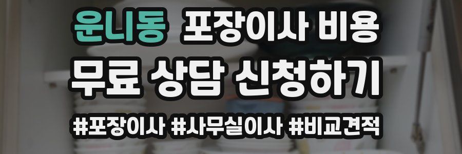 운니동 포장이사 비용