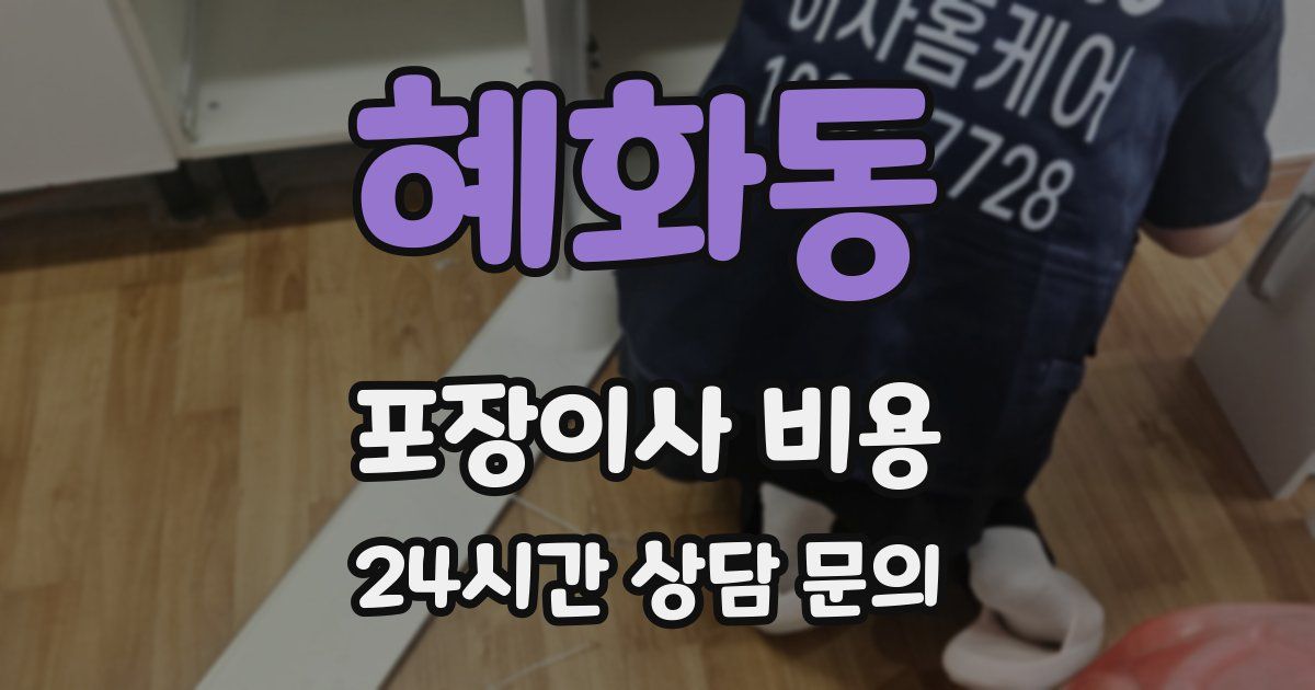 혜화동 포장이사 비용