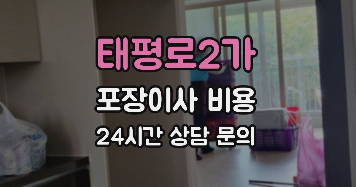 태평로2가 포장이사 비용