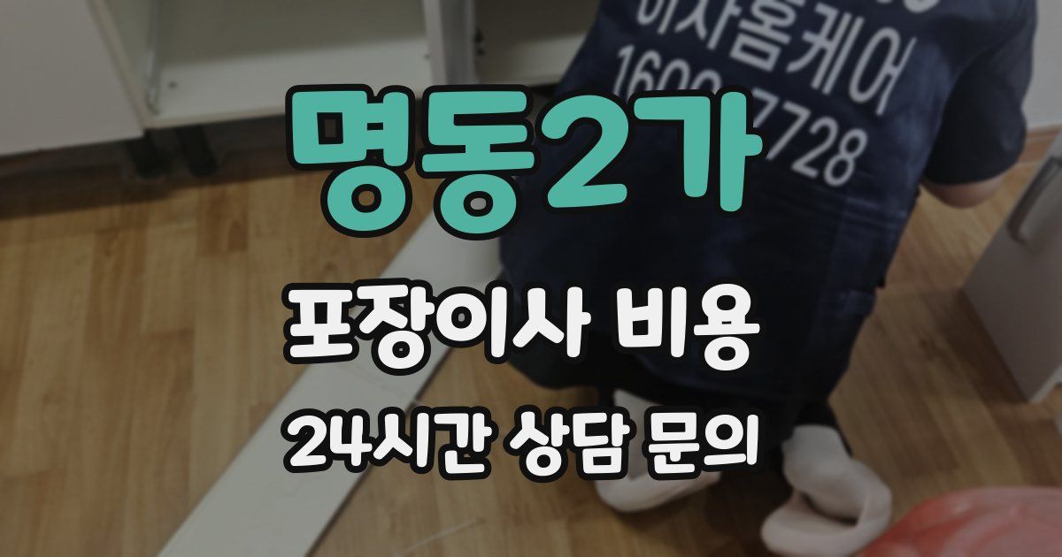 명동2가 포장이사 비용
