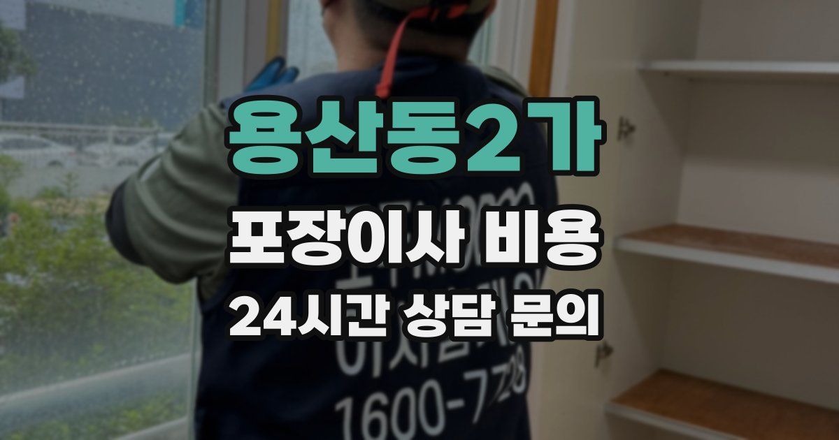 용산동2가 포장이사 비용