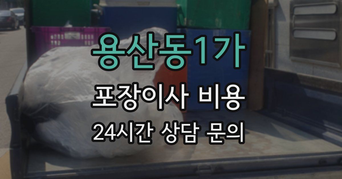 용산동1가 포장이사 비용