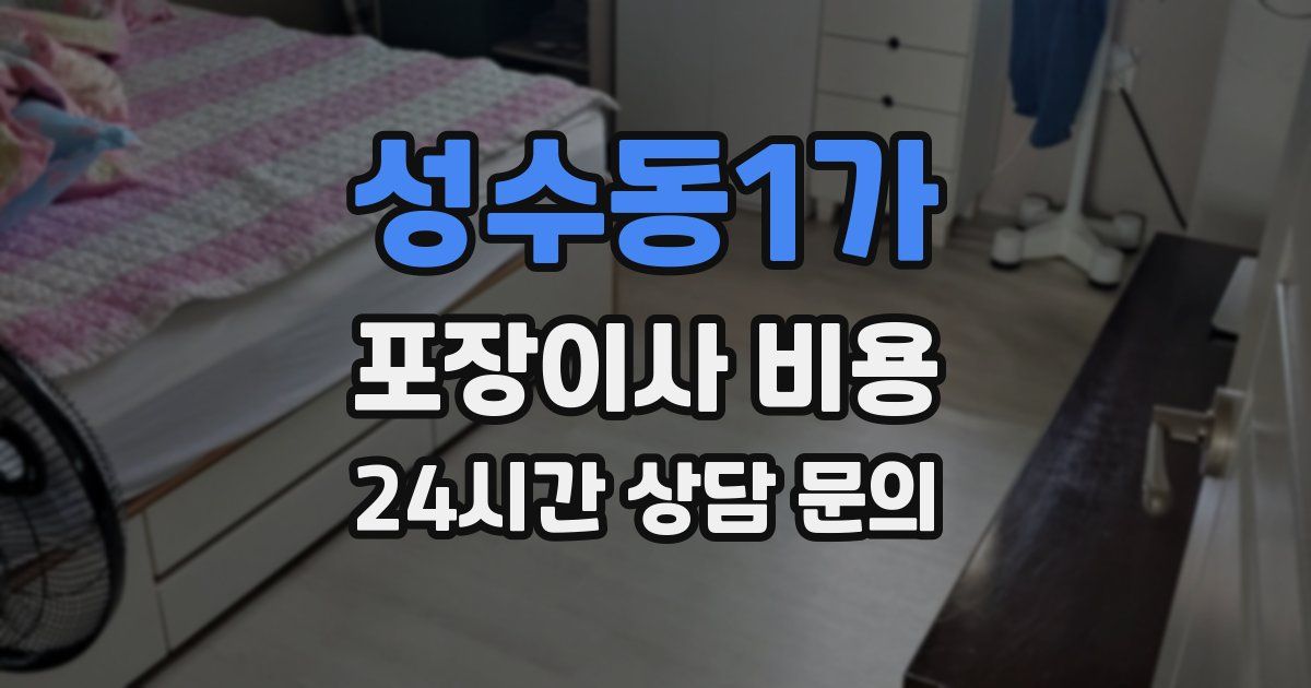 성수동1가 포장이사 비용