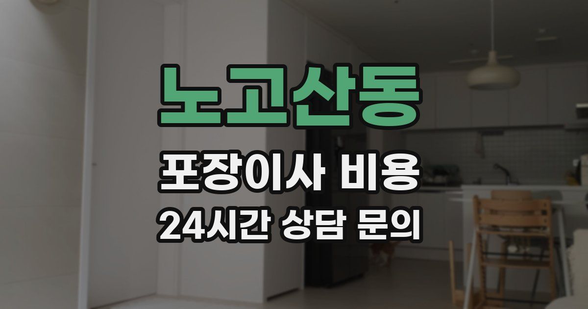 노고산동 포장이사 비용