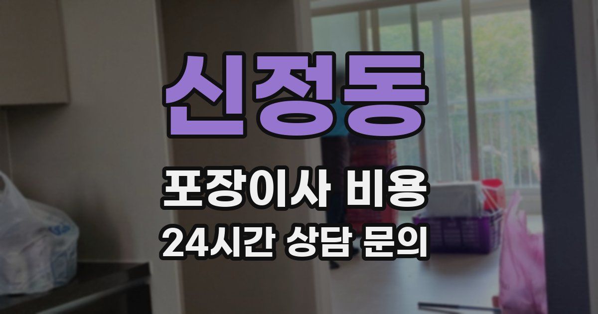 신정동 포장이사 비용