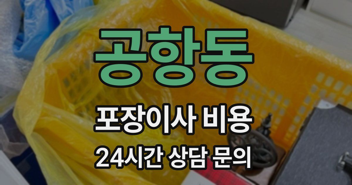 공항동 포장이사 비용