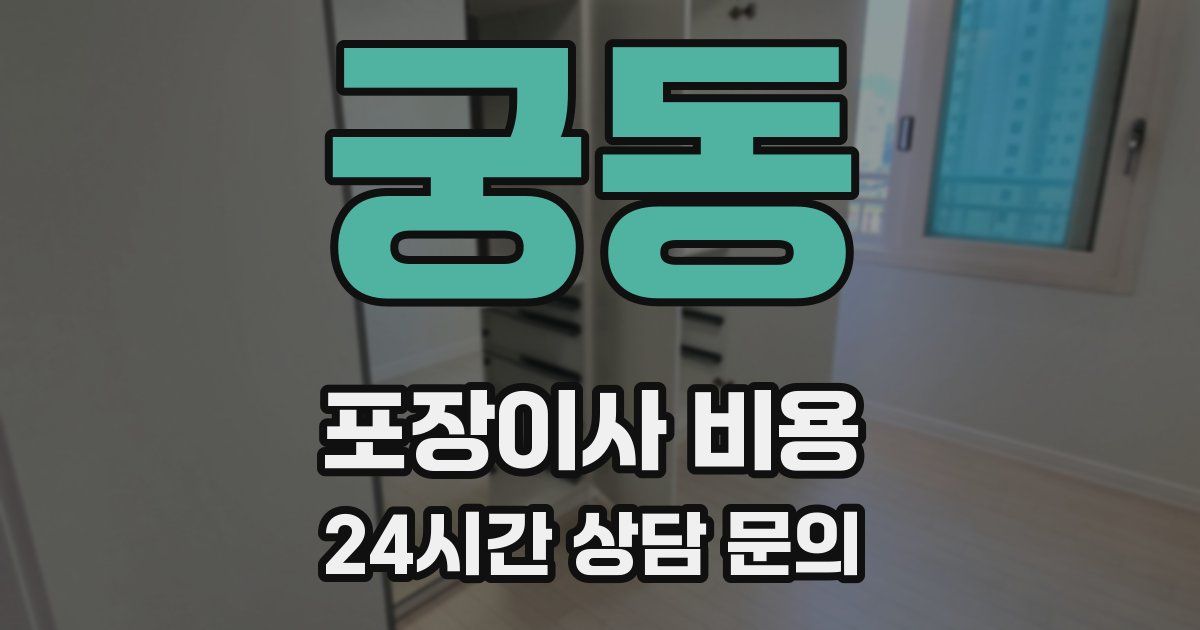 궁동 포장이사 비용