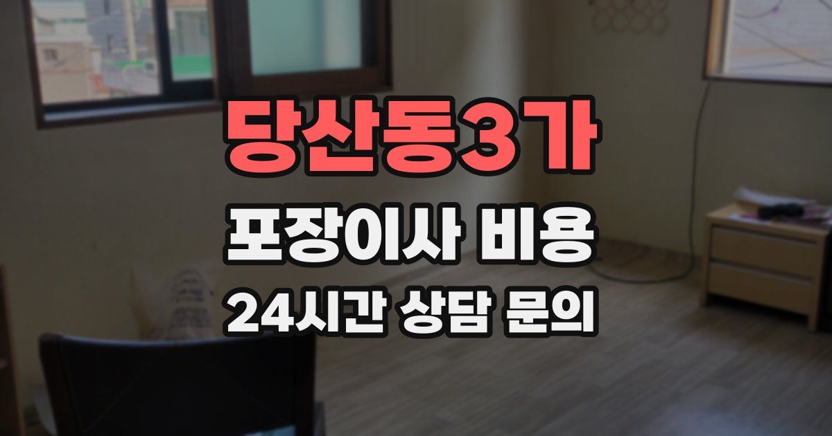 당산동3가 포장이사 비용