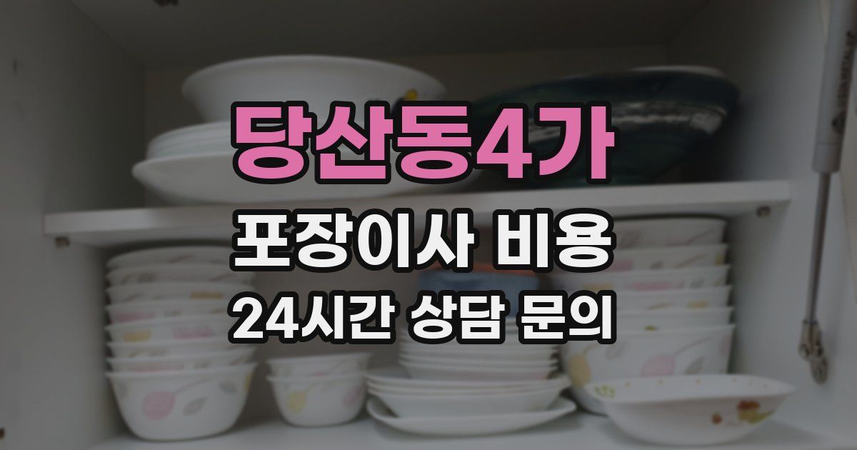 당산동4가 포장이사 비용