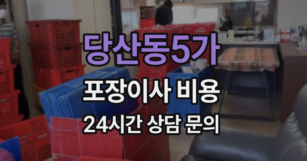 당산동5가 포장이사 비용