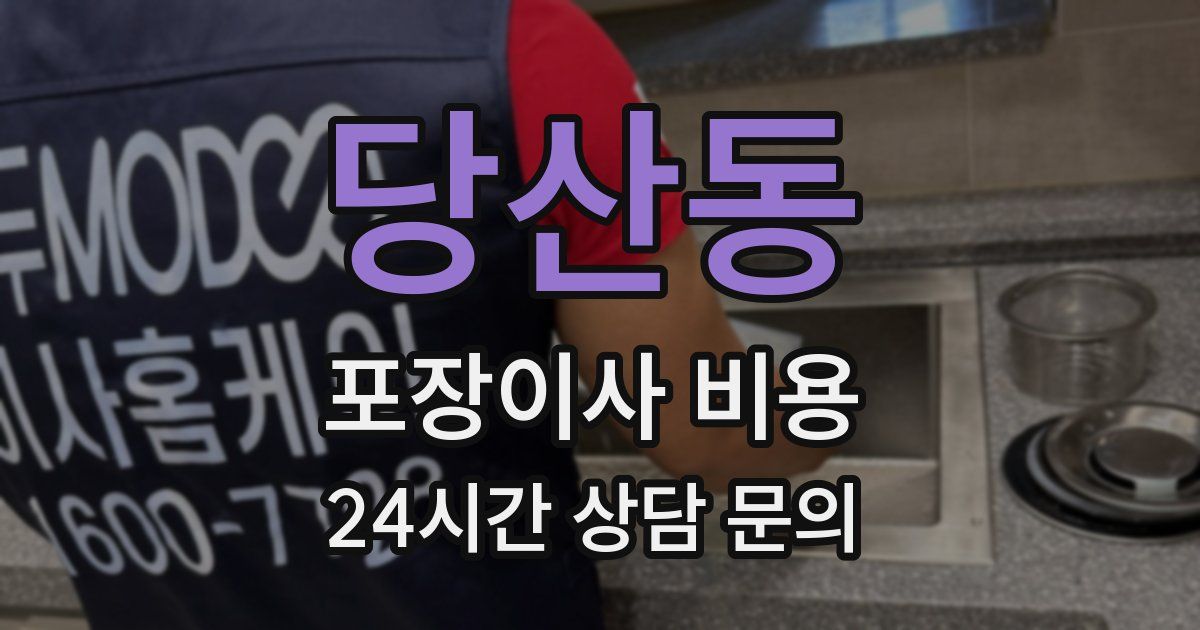 당산동 포장이사 비용