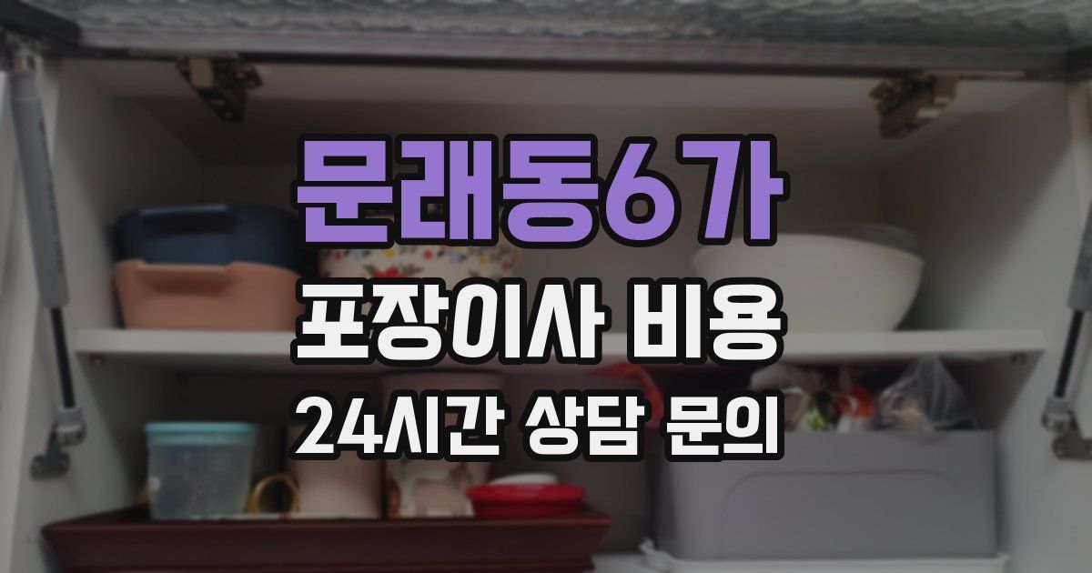 문래동6가 포장이사 비용