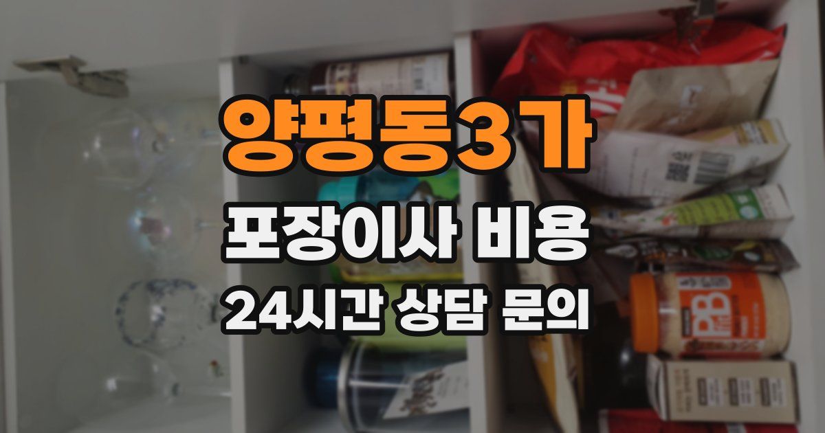 양평동3가 포장이사 비용