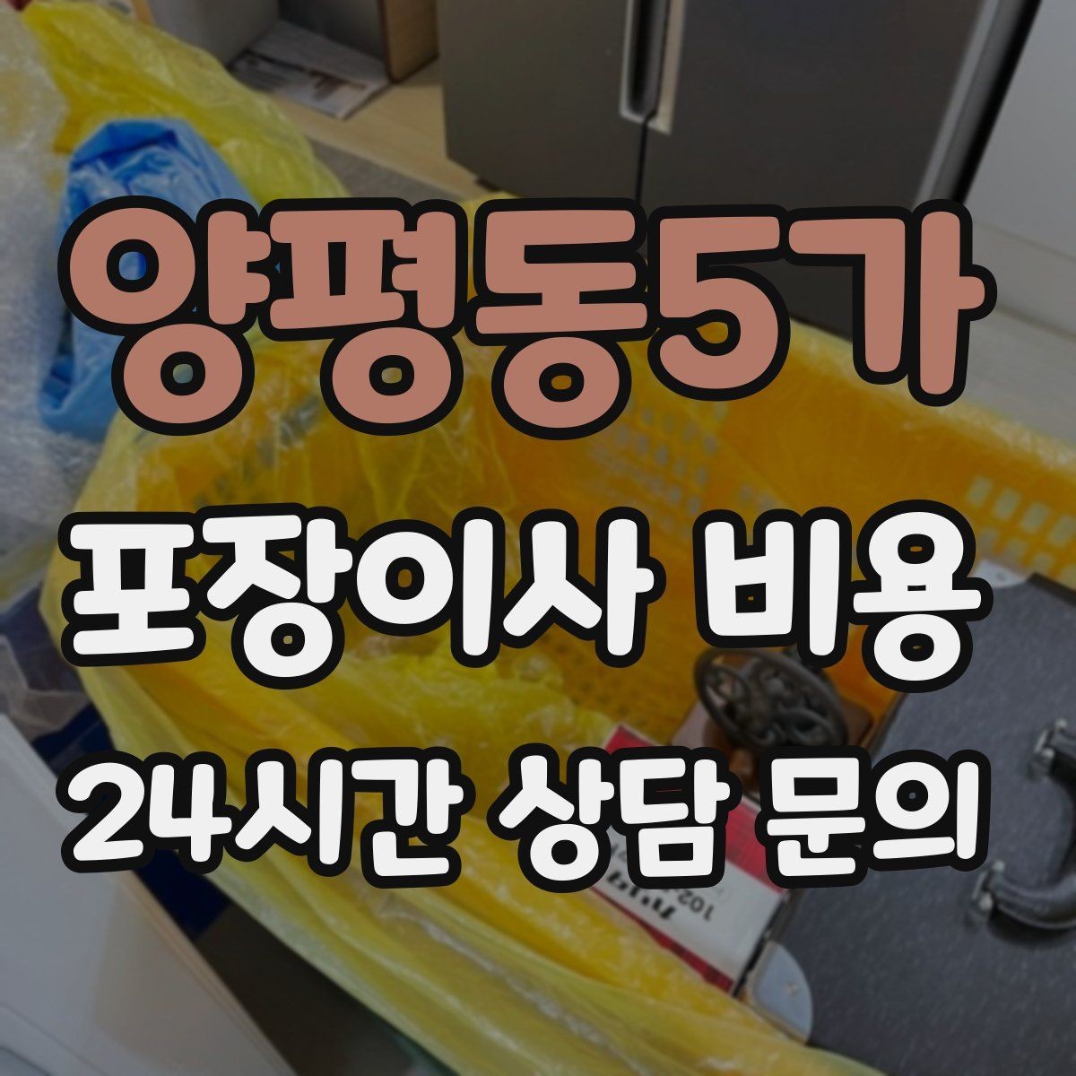 양평동5가 포장이사 비용 세탁기·건조기 이동에서 비용 변수가 생기는 이유