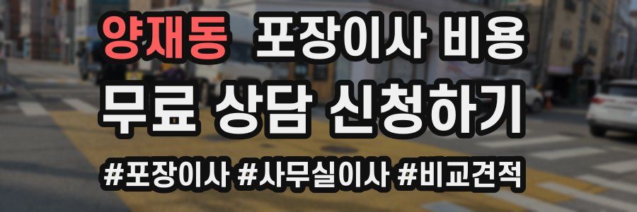 양재동 포장이사 비용
