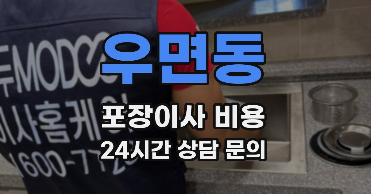 우면동 포장이사 비용