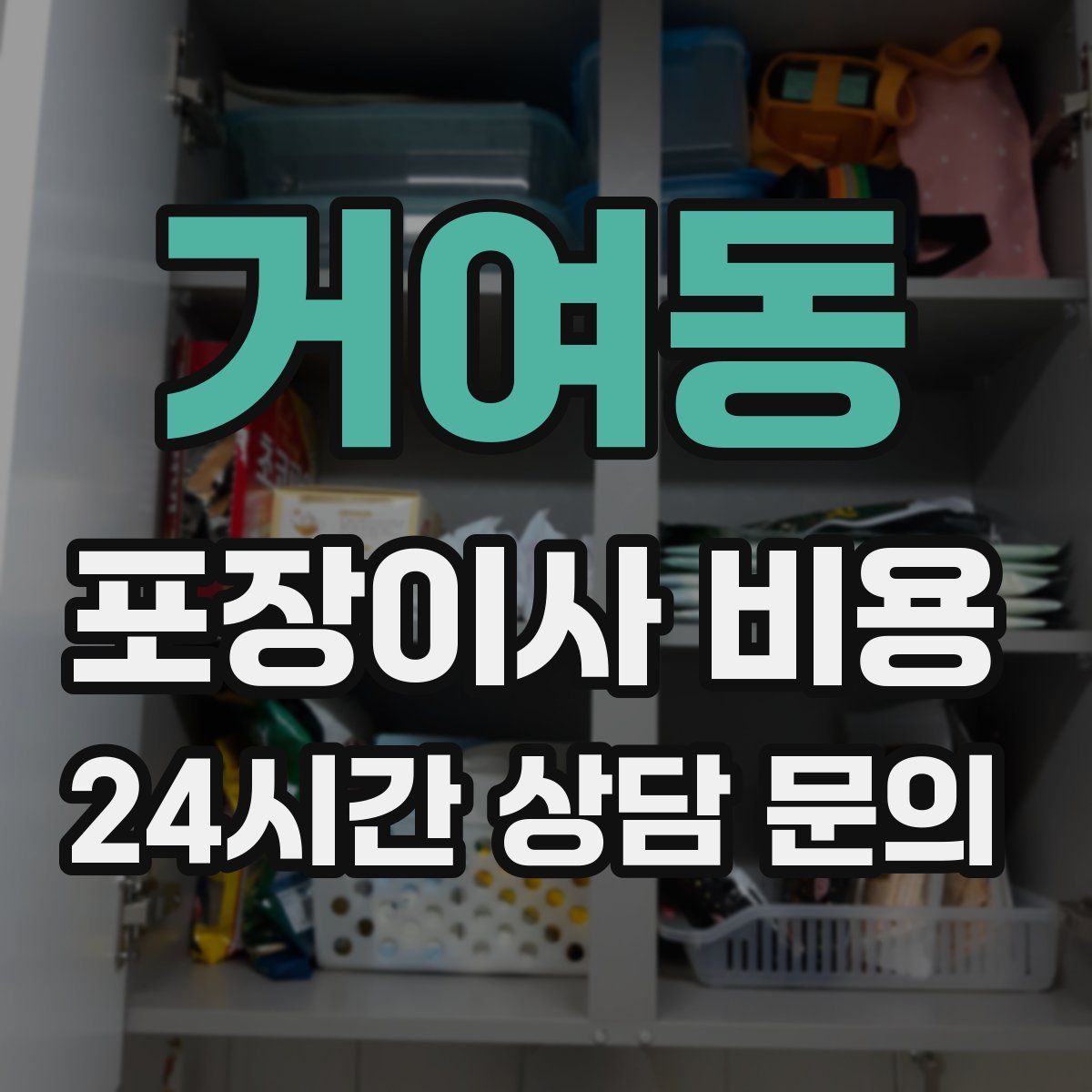거여동 포장이사 비용