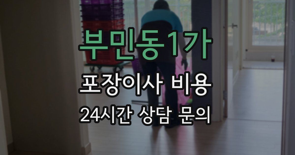 부민동1가 포장이사 비용